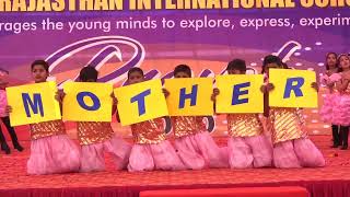 happy mother's day special dance performance by students presented by the Rajasthan school