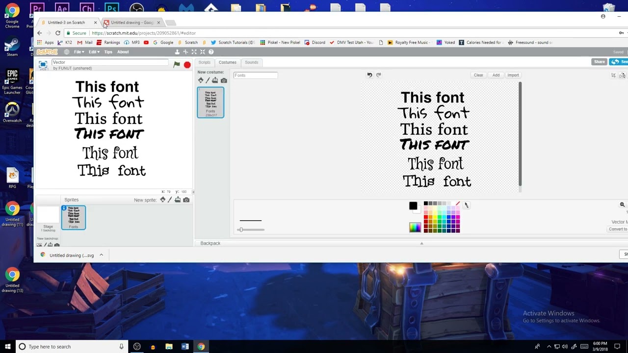 Scratch Tutorial | How to get more fonts in Scratch Vector Editor ...