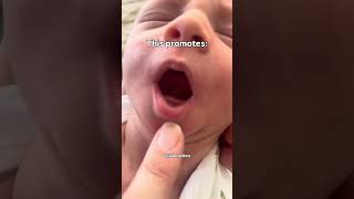 Baby sleeping tongue posture