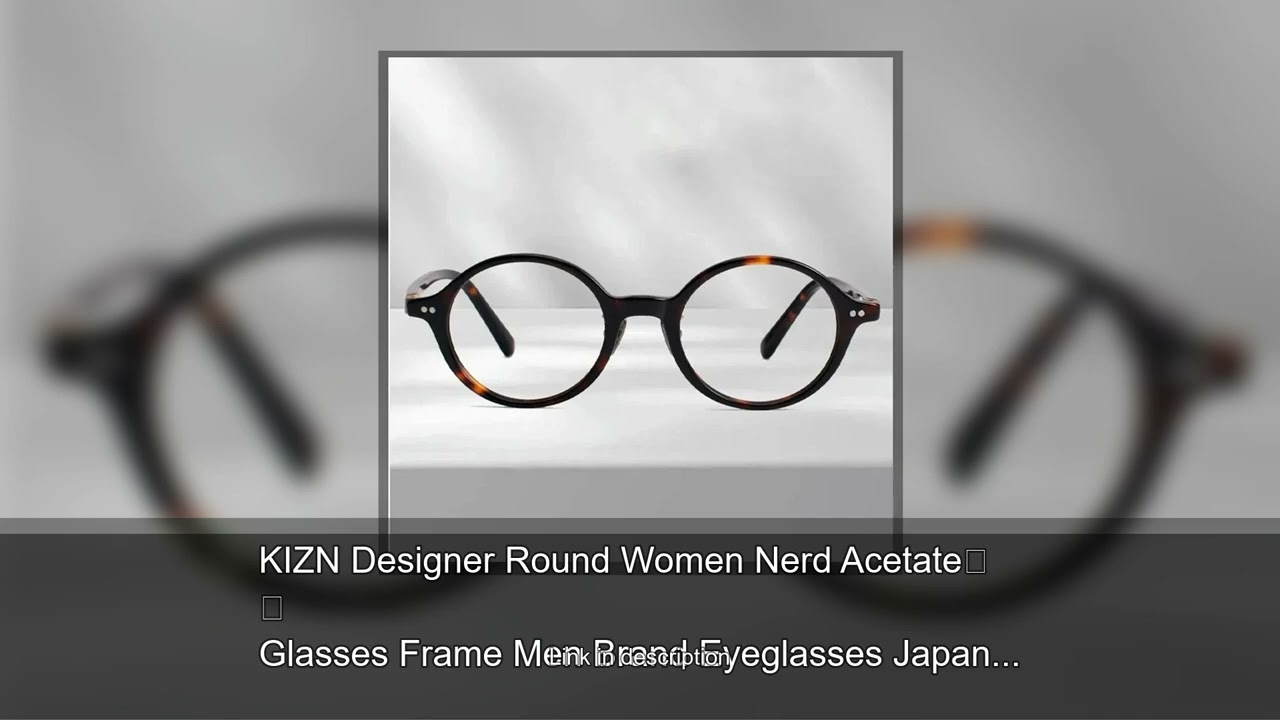 KIZN Designer Round Women Nerd Acetate Glasses Frame Men Brand Eyeglasses Japanese Handmade Spe