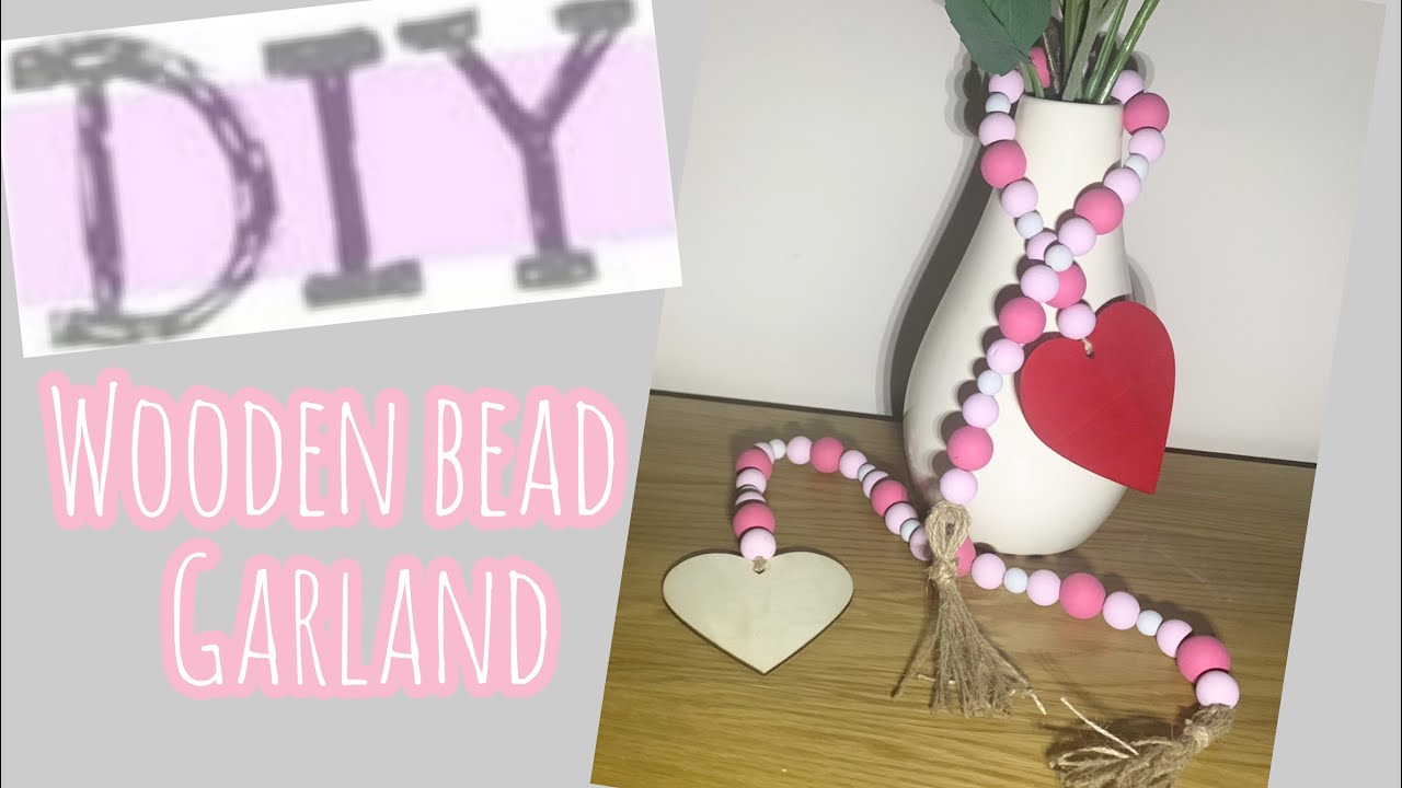 Easy Wood Bead Garland Made on a Budget - DIY Candy