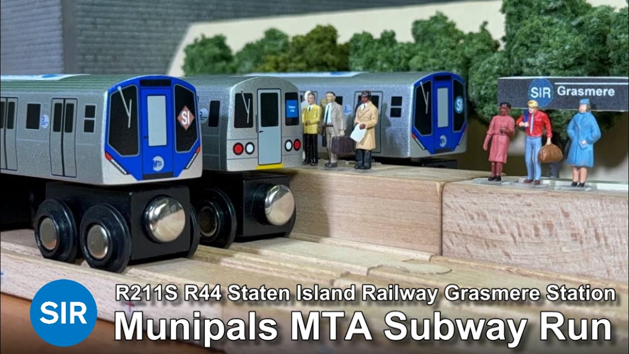 Munipals MTA R211S Staten Island Railway Grasmere Station Subway Run R44 