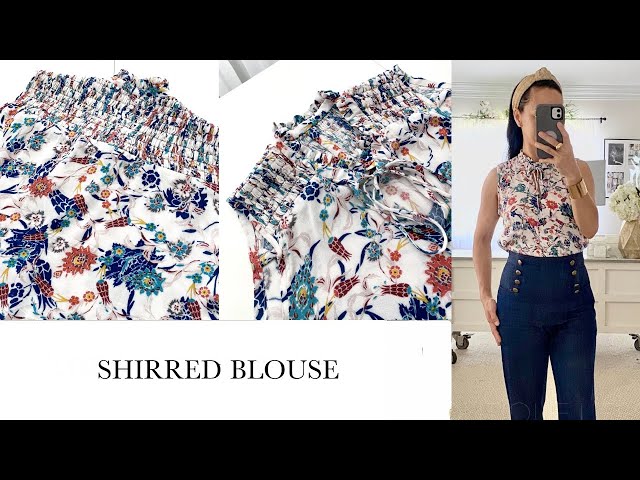 How to Shirr Fabric by Hand : Summer Shirred Blouse - YouTube