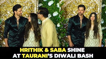 Hrithik Roshan & Saba Azad Look Stunning Together At Ramesh Taurani’s Diwali Party