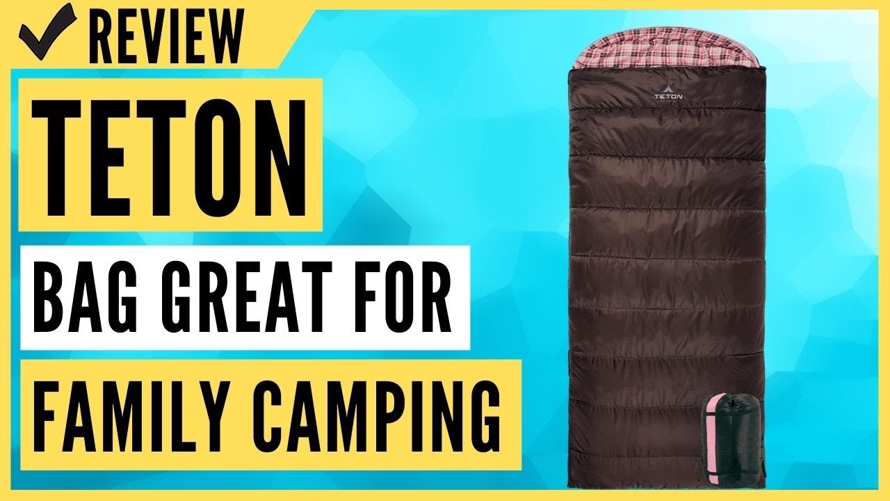 TETON Sports Regular Sleeping Bag Great for Family Camping Review YouTube
