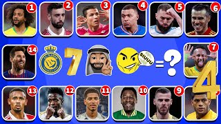 Guess the player by emoji, shirt number and country,Ronaldo, Messi, Neymar|Mbappe