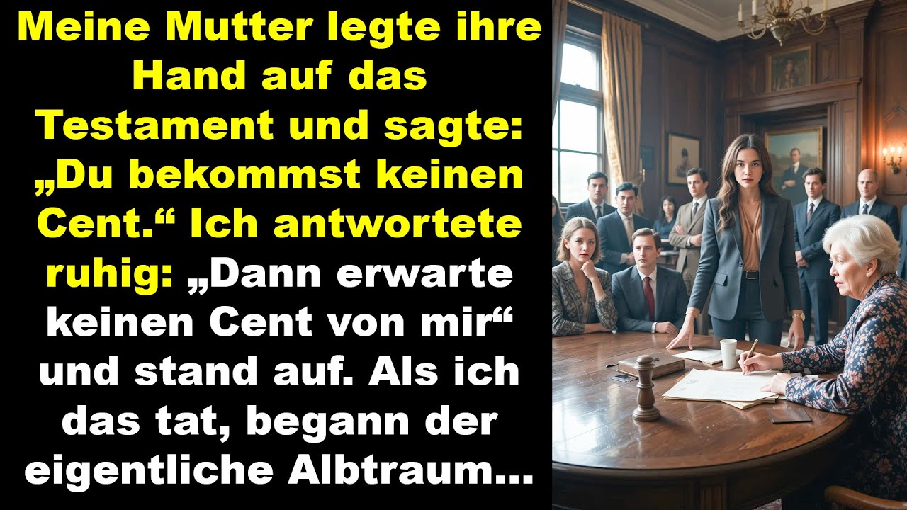 Mutter verweigert Erbe, Tochter kontert als sie geht, beginnt der wahre Albtraum.