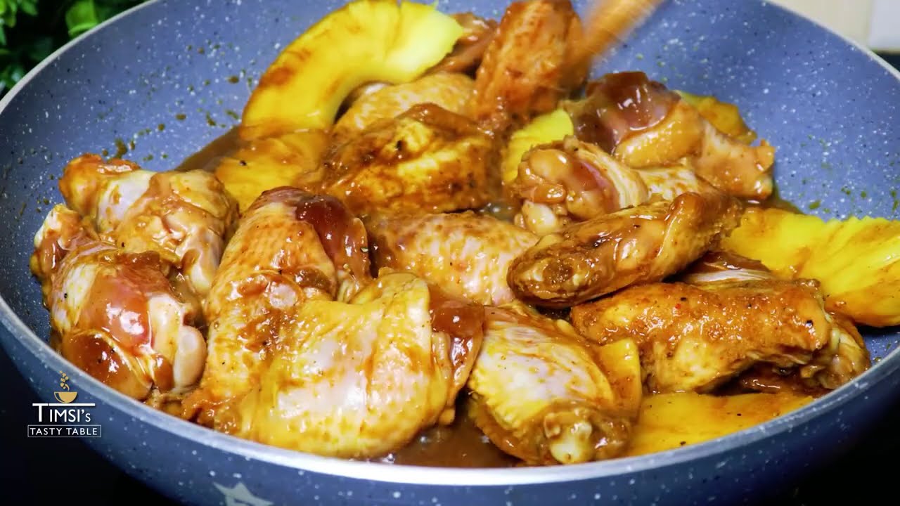 Pineapple Chicken Wings in Sweet & Sticky Hoisin Sause  — Your New Party Favourite! 🍗🔥