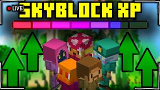 [🔴LIVE] 🧑‍🌾 CRAFTING UNIQUE MINIONS FOR SKYBLOCK XP 🧑‍🌾 ~30 LEVELS MISSING 🧑‍🌾 Hypixel SkyBlock