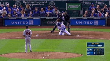 MIN@KC: Santana gets his third strikeout of the game