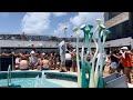 Sea Pool Party on the MSC World Europa in the 22 days cruise from Dubai to Europe. Морское парти.