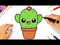 HOW TO DRAW A CUTE CACTUS EASY ????❤️