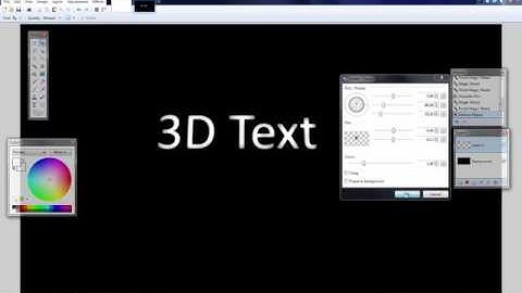 How to make 3D text on paint net Simply