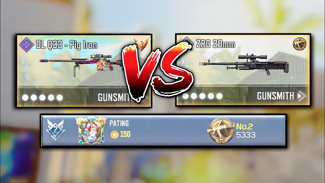 DLQ 33 VS ZRG 20MM IN CODM (TOP 2 LEADERBOARD ZRG 20MM)