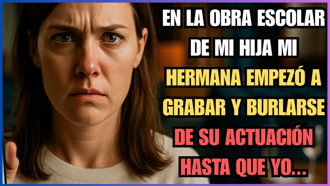 En La Obra Escolar De MI HIJA MI HERMANA Empezó A Grabar Y Burlarse De Su Actuación Hasta Que Yo...