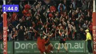 AFL Essendon v. Geelong Round 15 2011 - Final 5 minutes with countdown clock