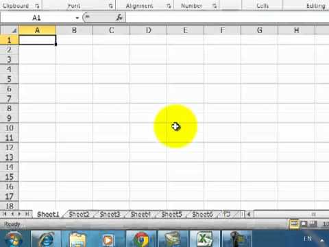 การดูแลจัดการ Worksheet ของ Excel 2010
