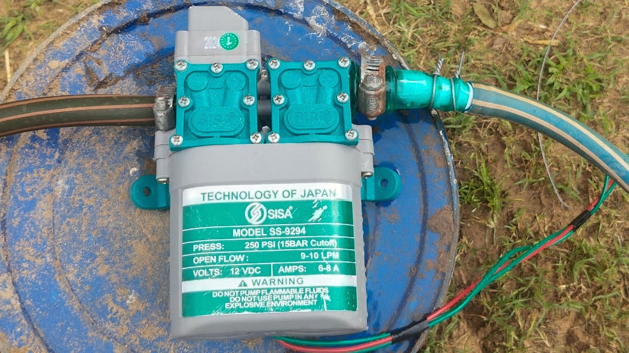 Dual motor spray pump 250 PSI, 9-10 LPM, AMPS 6-8 A high pressure bike car wash and agriculture pump