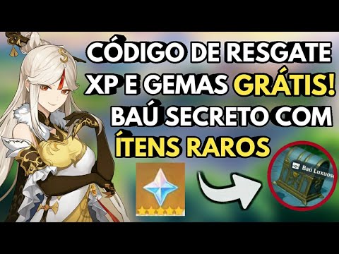 GENSHIN IMPACT  NOVO CÓDIGO PRA RESGATAR GEMAS e XP GRÁTIS + BAÚS