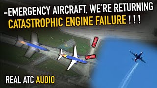 Catastrophic Engine Failure After Takeoff. Southwest Boeing 737 MAX. REAL ATC
