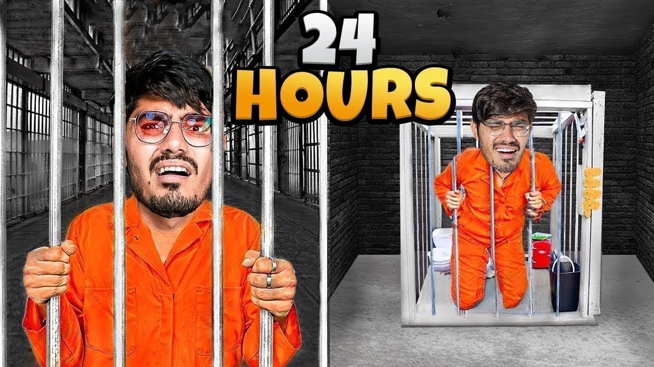 24 Hours in Mini Jail Challenge   24 घंटे इस पिंजरे से बाहर नहीं आ सकता   Will I Survive