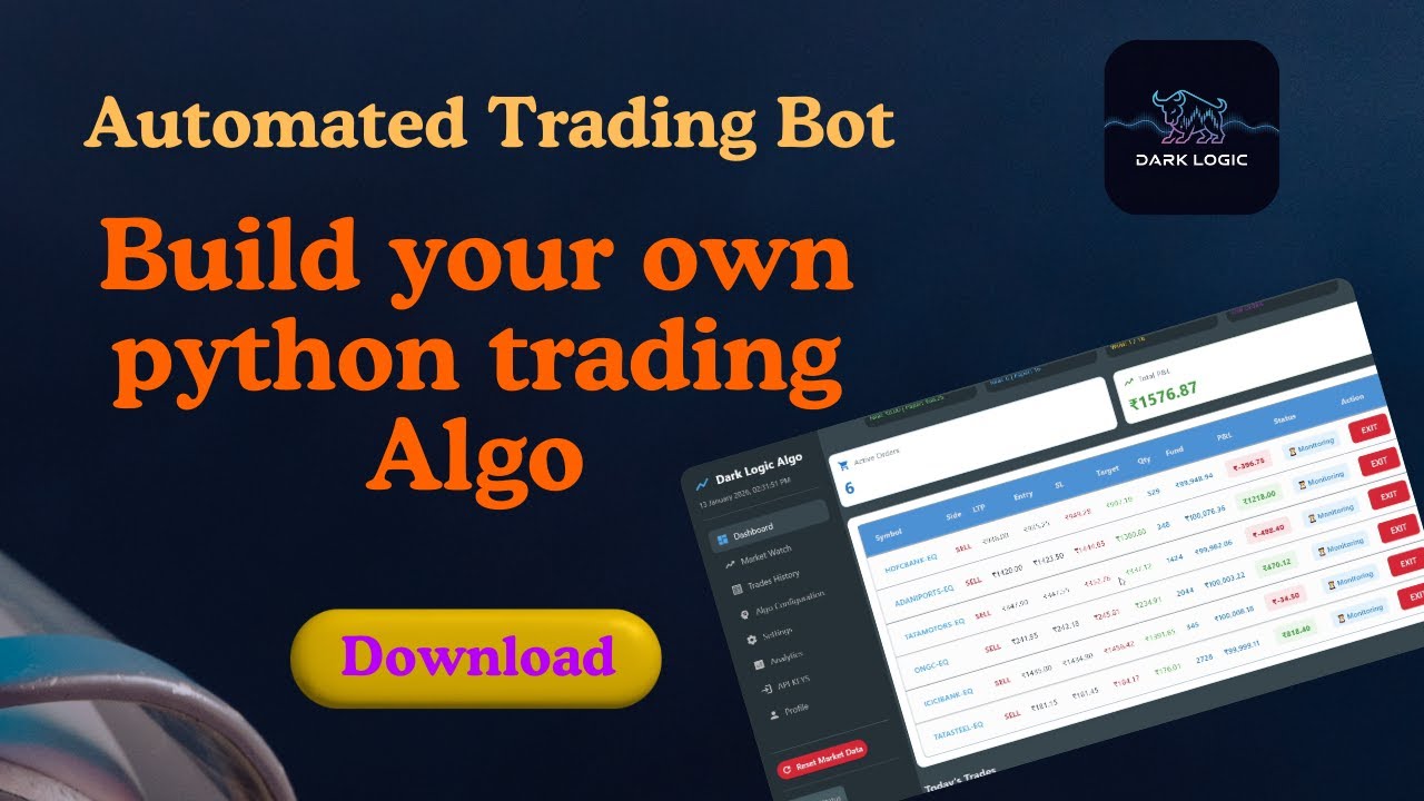 Trading Bot Python Code Build your own python trading bot using angel one smart api, python ...