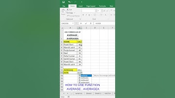 AVERAGE & AVERAGEA in excel 💯🔥|| #shorts