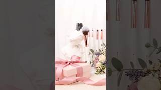🎁💐Pearl White Makeup Brush Set Unboxing 🤍🖌️