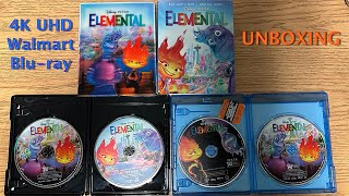 Disney Pixar Elemental 4K Uhd Blu-Ray Walmart Lenticular Exclusive & Standard Blu-Raydvd Unboxing