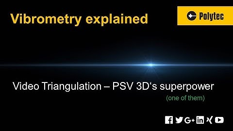 Polytec Scanning Vibrometer - Video triangulation