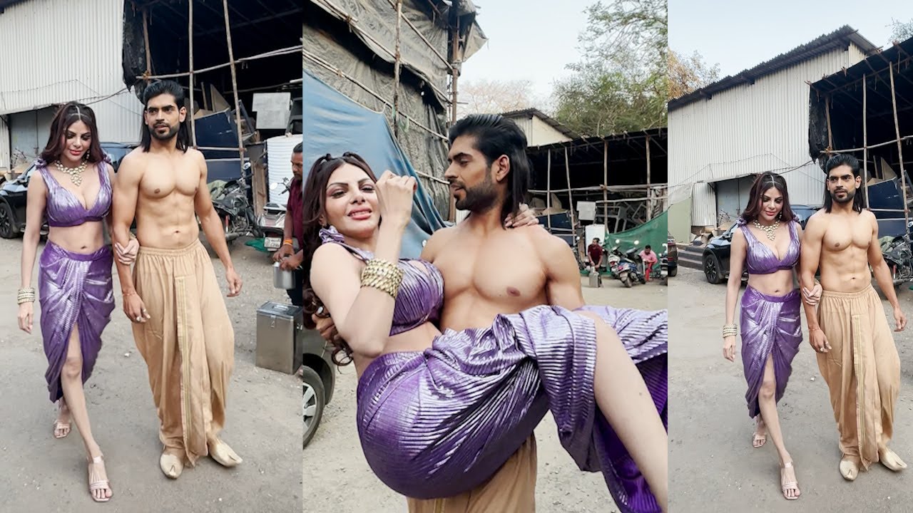 sherlyn-chopra-with-co-actor-spotted-at-on-location-set-film-city-youtube