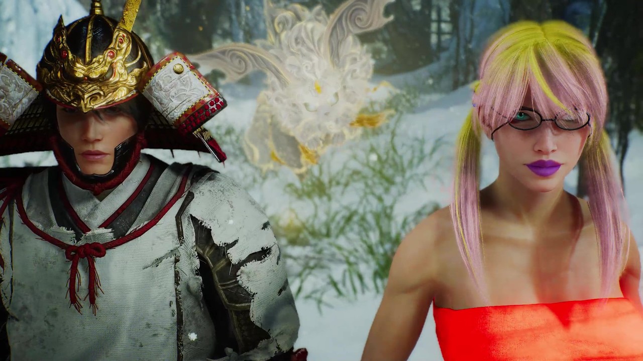 Nioh 3 Tonfa and Axe Vs Great Tengu Sacred Mountain Minamoto Yoshitsune Intro Defiled Act 2