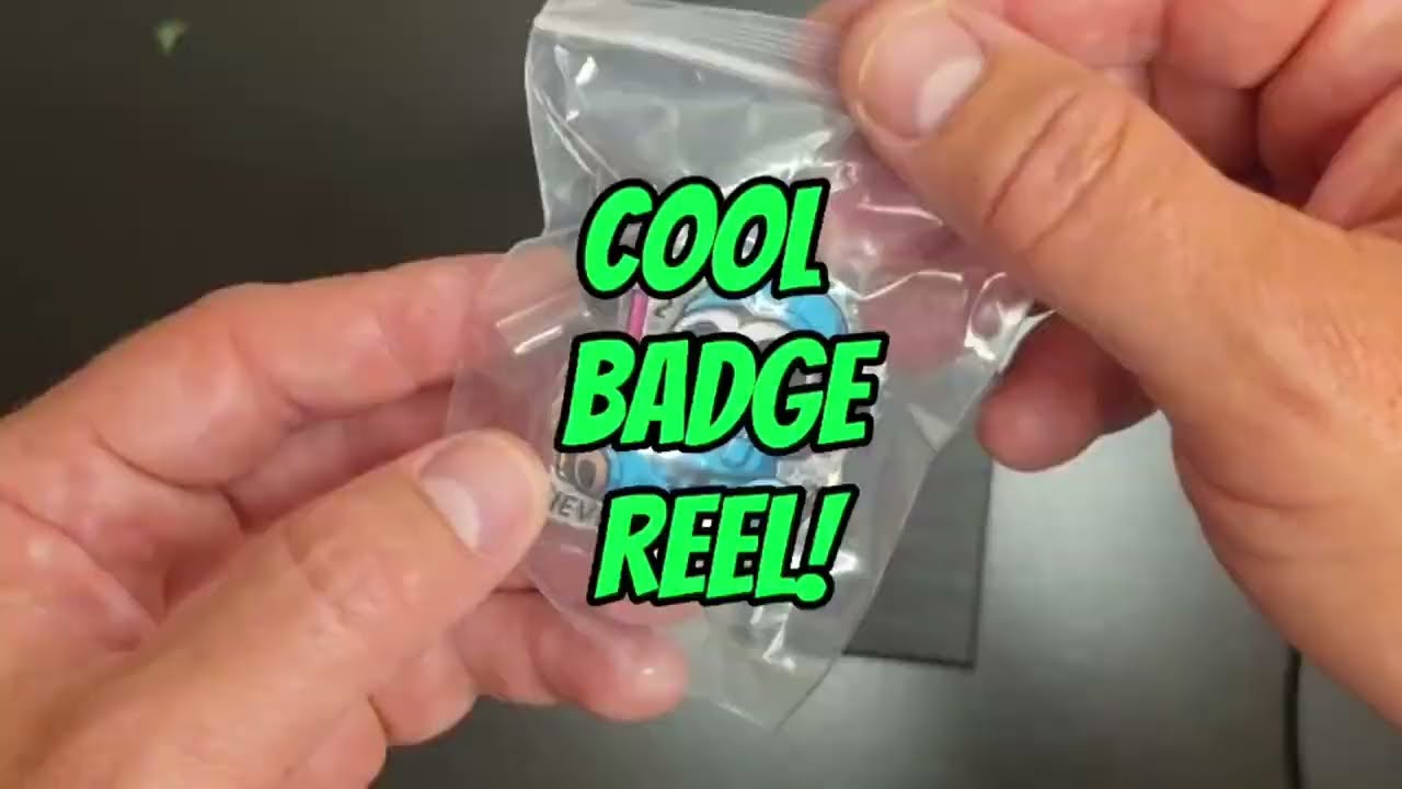 Cool themed badge reel! - Never Not Tired Glitter Retractable Badge Holder