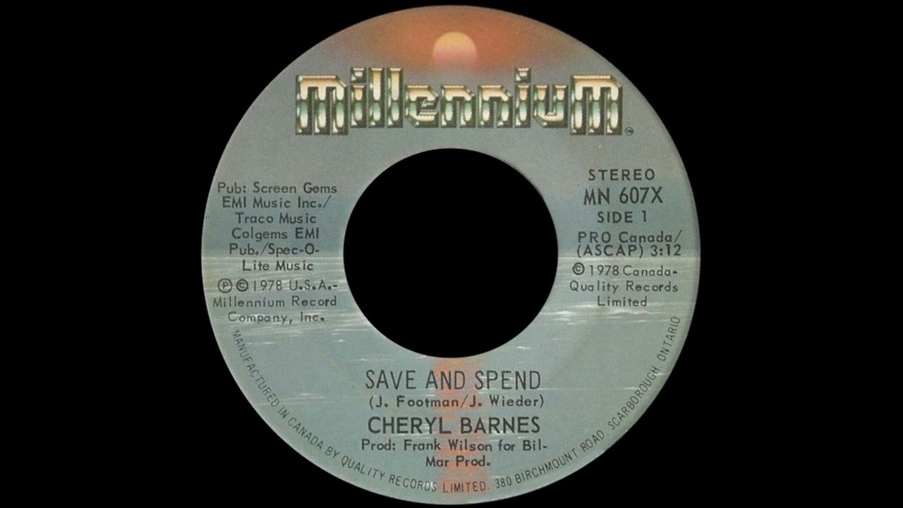 【DISCO BOOGIE】CHERYL BARNES - Save And Spend (1977)