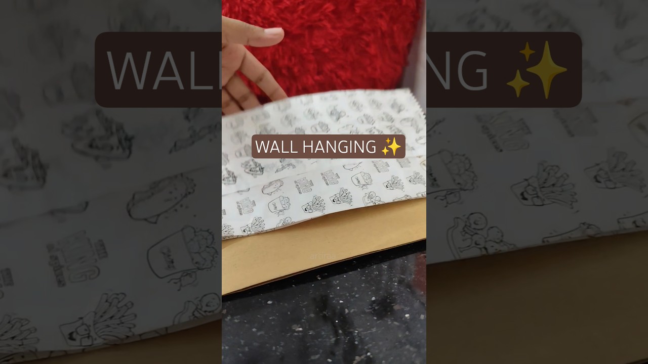 Don't waste the paper packing cover, do this 🤩 || Wall hanging decor || 