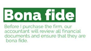 Impact word of the day - bona fide