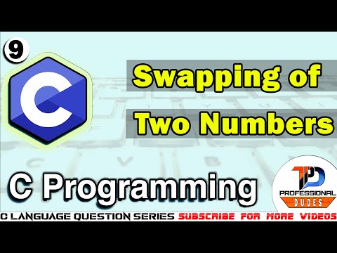 How to do swapping of two number using temp variable | c programming