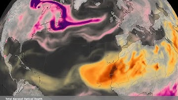 CAMS data revealed episodes of transatlantic smoke and Saharan dust | AOD between 1-31 August 2025