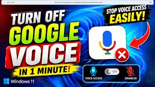 How to disable voice access in Windows 11