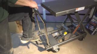 Harbor Freight 1000lb lift table  Unboxing, assembly and overview