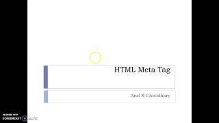 13. HTML Meta Tag