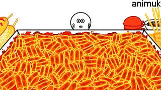 Mukbang Street Tteokbokki 길거리 떡볶이 먹방 Animuk 애니먹