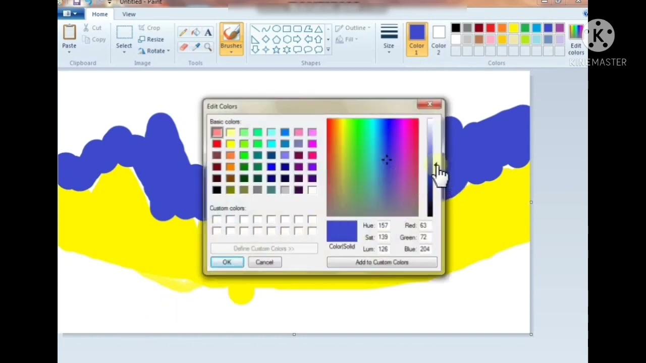 How to mix colors in Ms paint, How to make gradient overlay in Ms paint