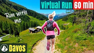 2022 Davos Alpen Wunderland | Trail Running Video für Laufband Training | Virtual Run #26 Schweiz