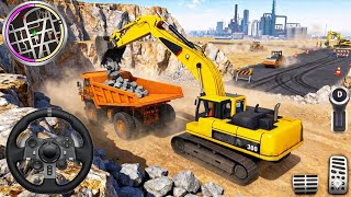 Real Road Construction Gameplay 🚧 | JCB Excavator &amp; Heavy Machines Work (Android)
