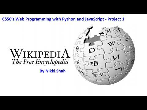 CS50 Web - Project 1 -  Wiki