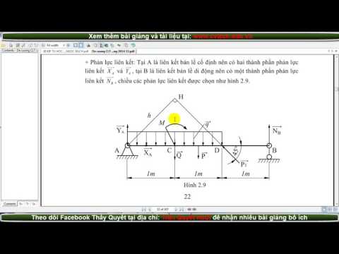 Video BÀI GIẢNG CƠ LÝ THUYẾT - TĨNH HỌC: TÌM PHẢN LỰC LIÊN... - youtube