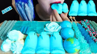 ASMR BLUE DESSERT MARSHMALLOW, JEWELRY JELLY, CHOCOLATES 마시멜로우, 보석젤리, 쵸콜릿 먹방 EATING SOUNDS