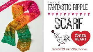 How to Knit Fantastic Ripple Scarf Easy Lace