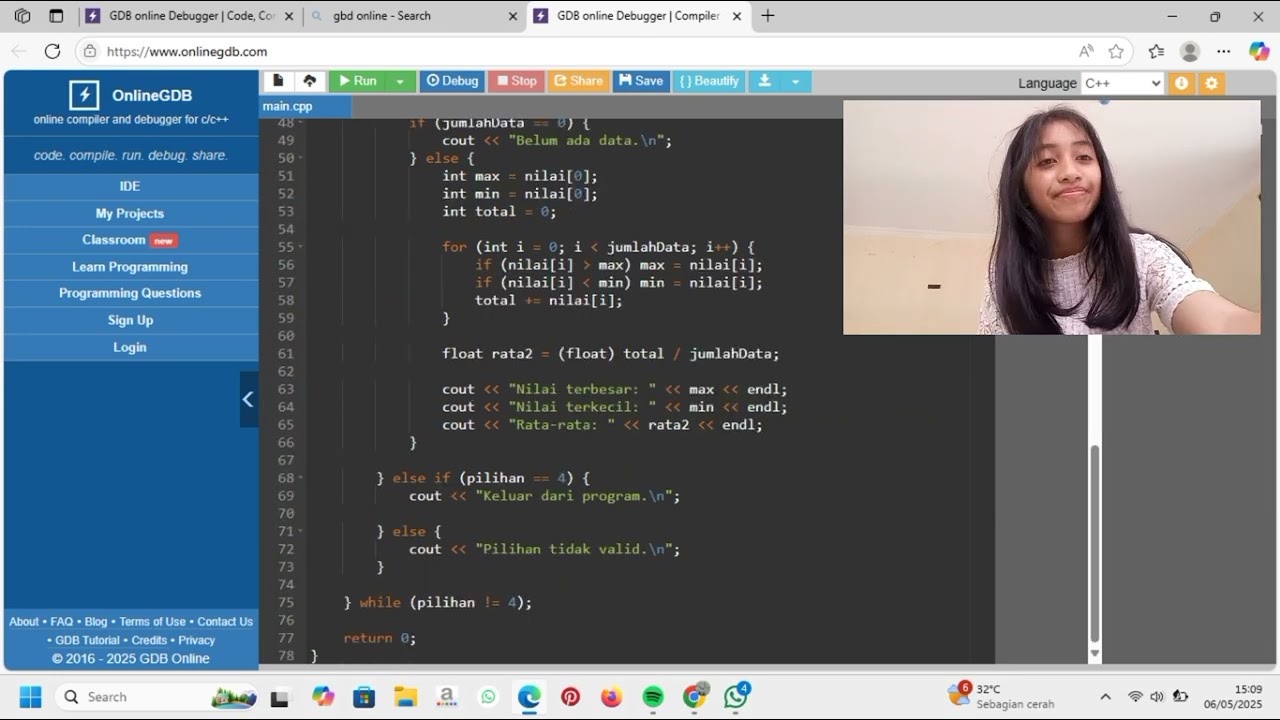 Pembahasan Array PKS 2 TPB 46, Institut Teknologi Sumatera.